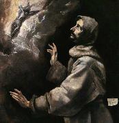 GRECO, El St Francis Receiving the Stigmata oil painting artist